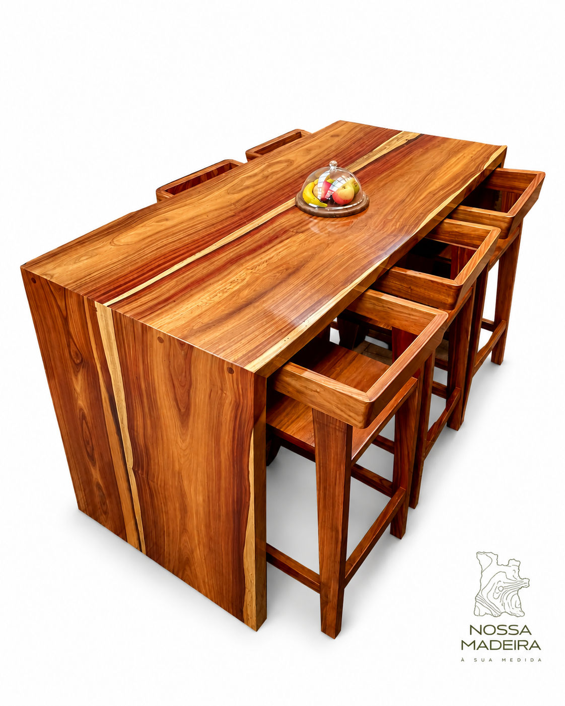 Mesa de Jantar em Madeira Maciça – Design Natural